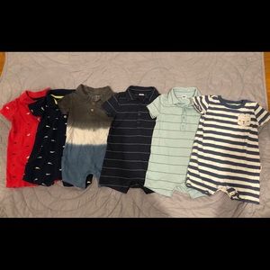Set of 6 Infant Shortalls - 12mo